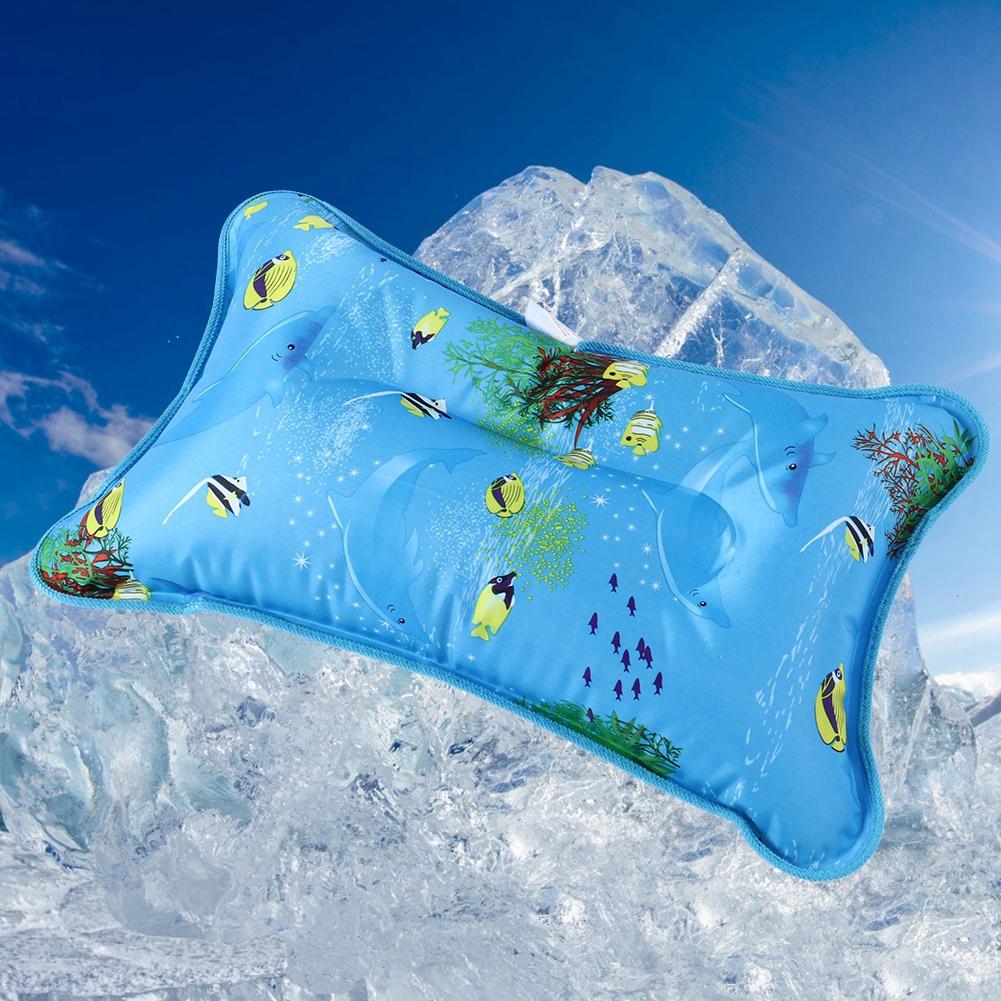 Children Adult Ice Pillow Cooling Cushion Water Pillow for Home Travel (48*30cm Snowflake)