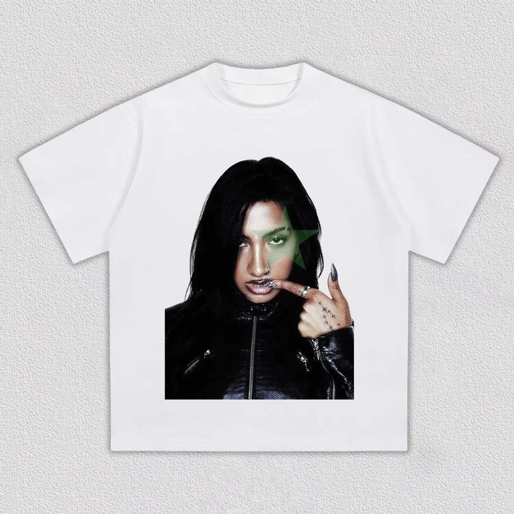 Summer Portrait Pattern Printed Pure Cotton Tshirt For Unisex And Unisex Fashionable Pure Cotton Tshirt Versatile Casual Wear