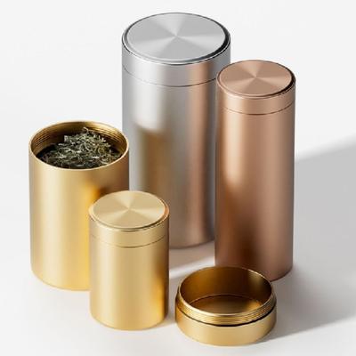 Mini Aluminum Alloy Tea Pot with Lid Metal Tea Container Travel Portable Jar Home Decoration Tea Set Accessories Storage Box