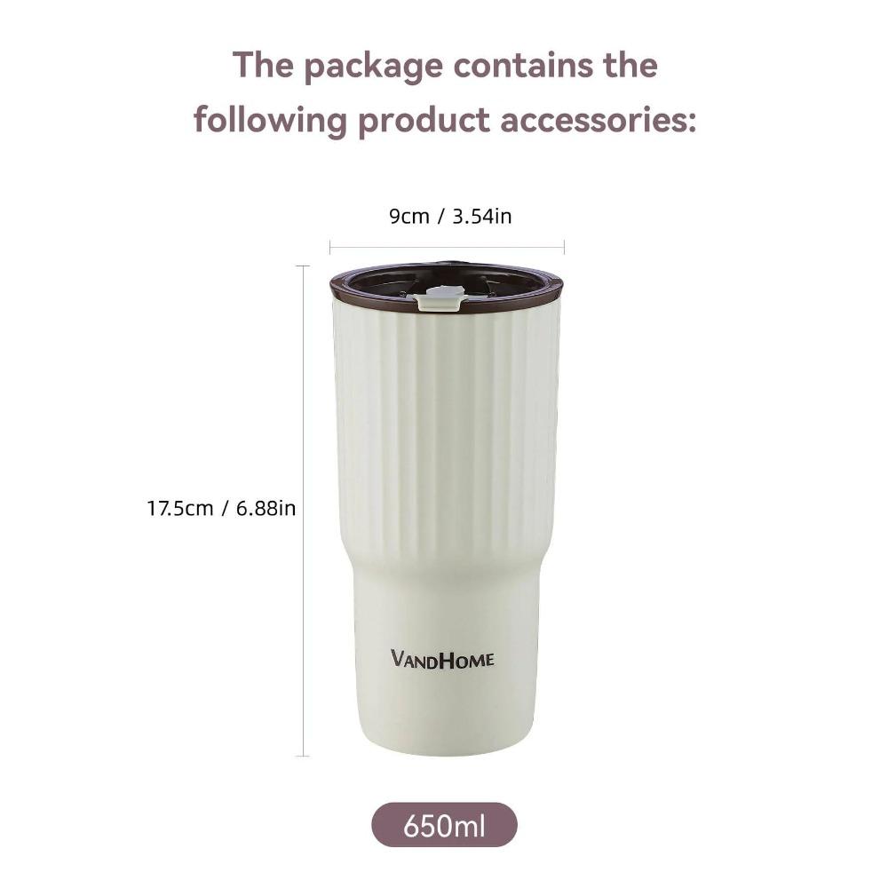 WORTHBUY 650ml Portable Plastic Water Cup Tumbler With Lid Travel Sport Heat-resisting Drinking Bottle Office Milk Coffee Cup