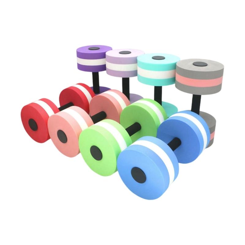 2Pcs Highly Density EVA Foam Dumbbell Aquatic Exercise Dumbells Fitness Barbells Water Fitness Exercises Equipment