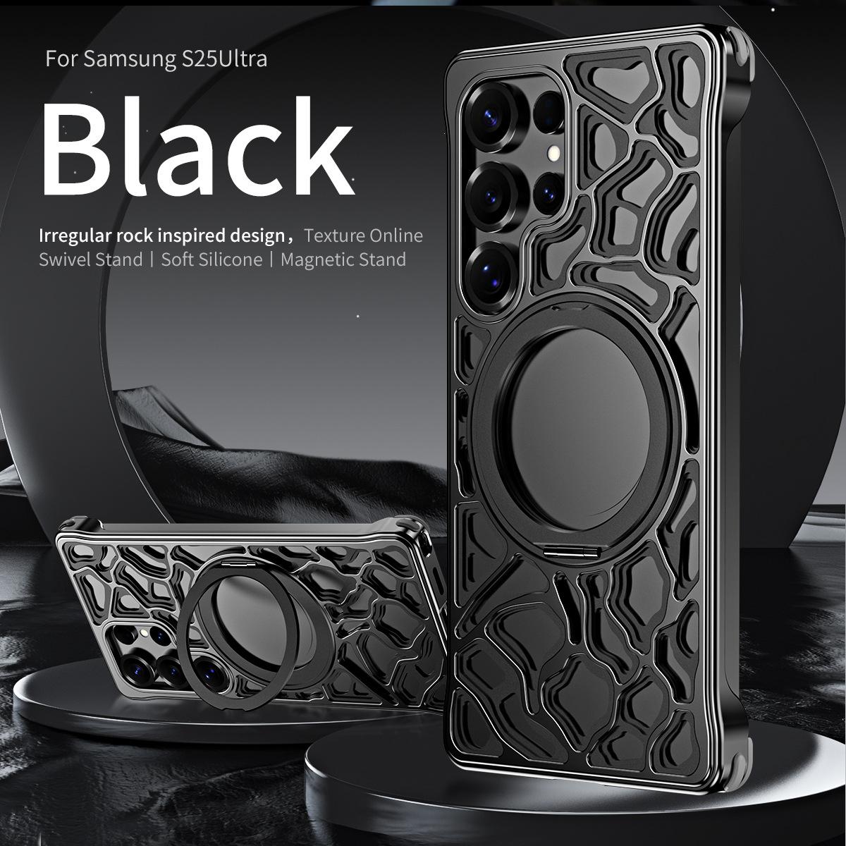 

For Samsung Galaxy S23 S24 S2 Ultra Invisible Rotating Bracket Phone Case, Aluminum Alloy Shockproof And Protective Cover Galaxy S25 Ultra