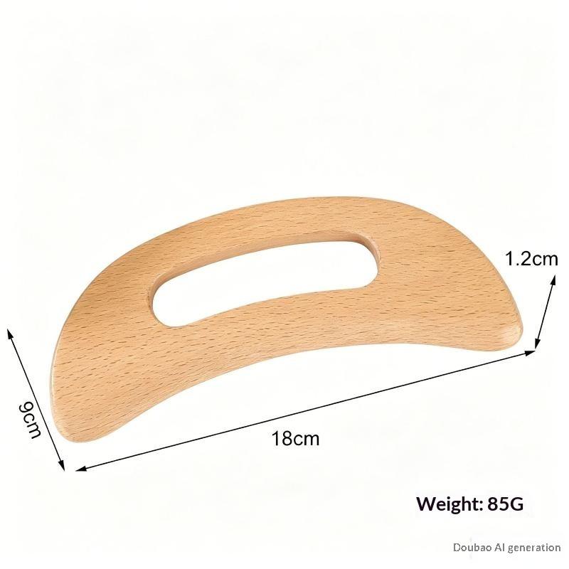 Ergonomic Wooden Massage Tool Natural Solid Wood Skin Friendly for Home Relaxation Post Work Neck Back Relief