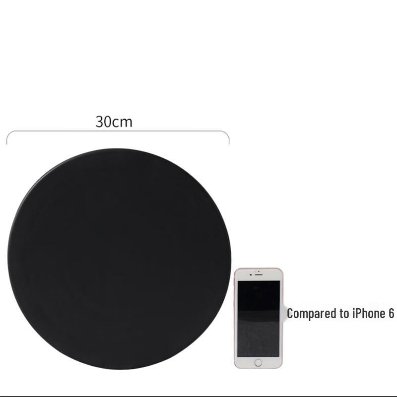 ZISIZ Matte Black Ceramic Round Plate