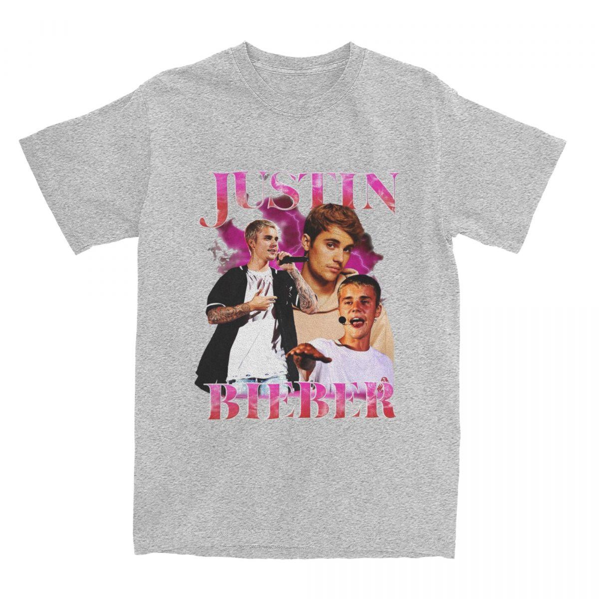 Мужская футболка Джастина Бибера, сумасшедшие футболки из чистого хлопка, футболка с круглым вырезом и коротким рукавом, летняя одежда 3XL