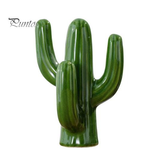Contemporary Interior Decor Nordic Minimalist Ceramic Ornaments, Abstract Bear/Cat/Elephant/Cactus Sculpture Tabletop for Elegant Table Centerpieces