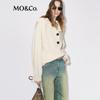 MO&Co. Lambswool Dropped Shoulder Knit Sweater