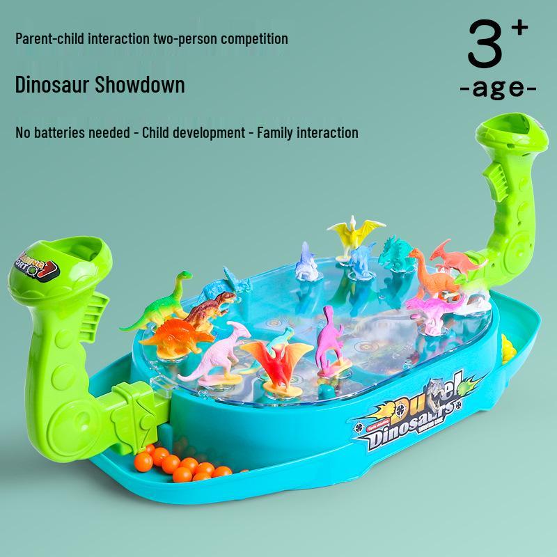Kids' Dinosaur Pinball Battle Game - Parent-Child Interactive Catapult Table