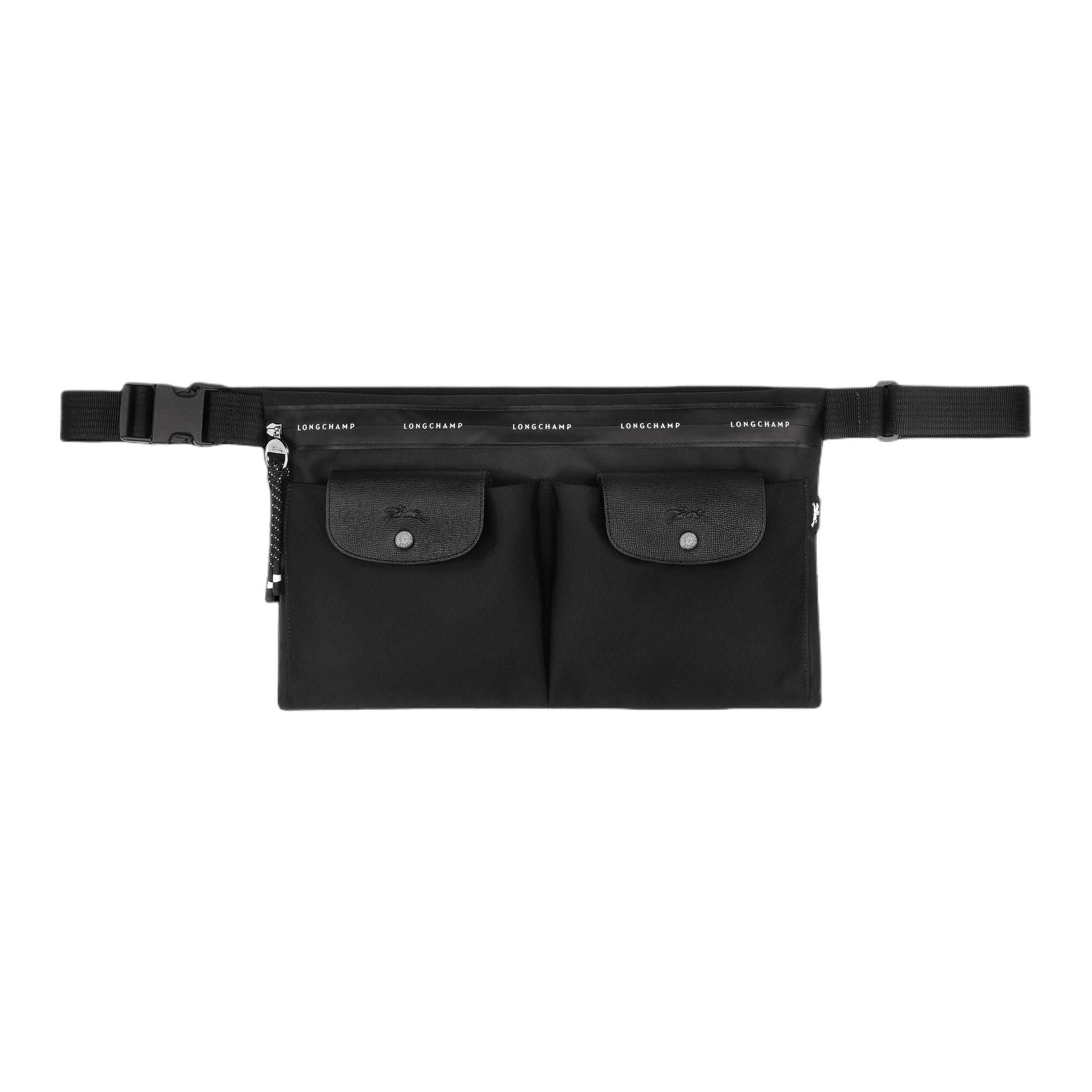 

Longchamp Le Pliage Energy Logo Zip Closure Nylon Waist Bag Large Women waist bag Black 10288HSR001 Basic Set (Bag)
