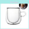 Double Walled Glass Mug Heat Resistant Tea Coffee Cup