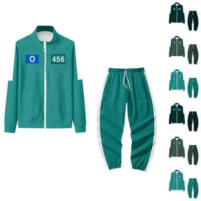 Adults Zipper Sweatshirt Hoodie Sports Casual Sweatshirt And Trousers Set