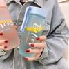 Portable 600ml Large Capacity Water Bottles Clear Leak Proof Travel Kettle Plastic Lightweight Sports Water Cup Outdoor Sports