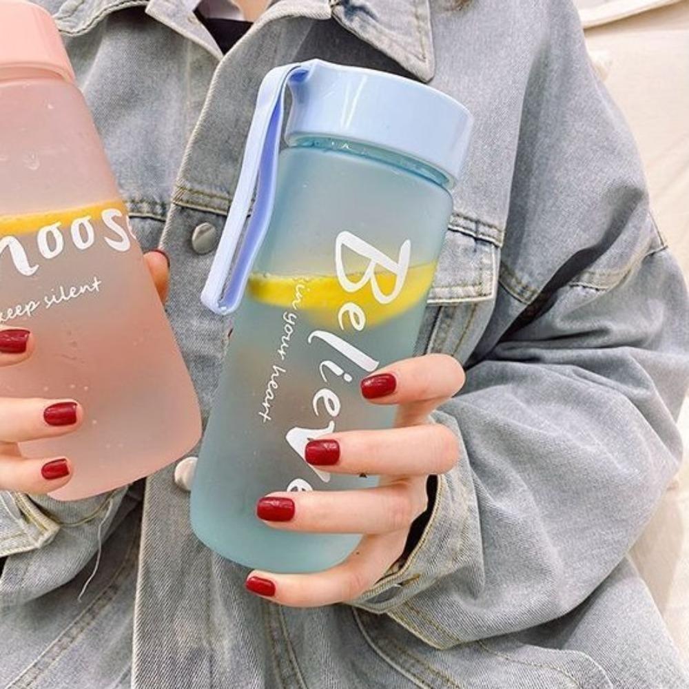 Portable 600ml Large Capacity Water Bottles Clear Leak Proof Travel Kettle Plastic Lightweight Sports Water Cup Outdoor Sports