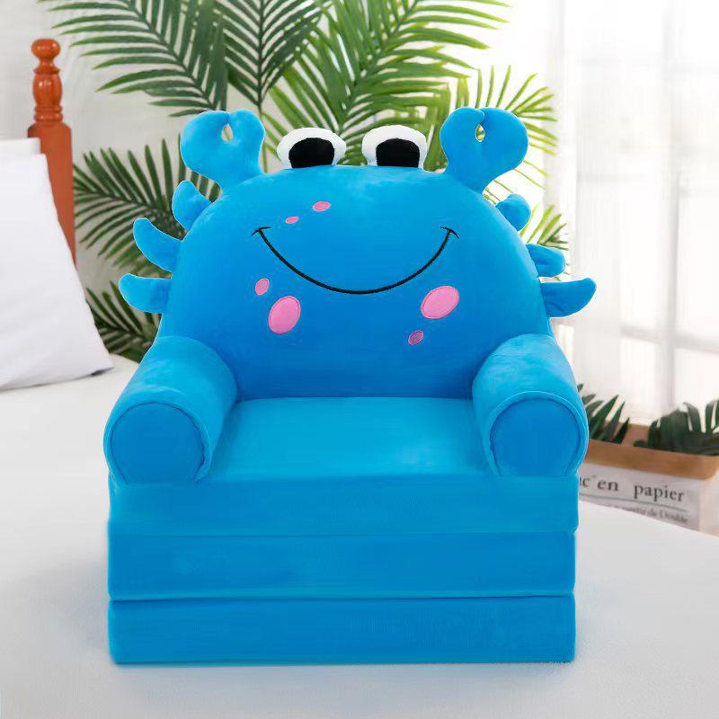 Foldable Cartoon Animal Plush Sofa Chair for Kids