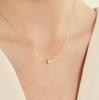 Lunne 14K Round Brilliant 0.5 Carat Moissanite Necklace (14K Gold) #Mon01