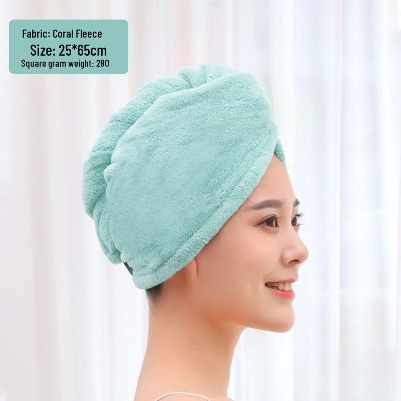 

Super Absorbent Cartoon Embroidered Double-Layer Hair Towel Cap 25*65cm Single Layer