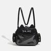 College-Stil Y2K Jk Umhängetasche Harajuku Transparente Tasche Ita Tasche Große Kapazität PU Katzen Rucksäcke Mädchen