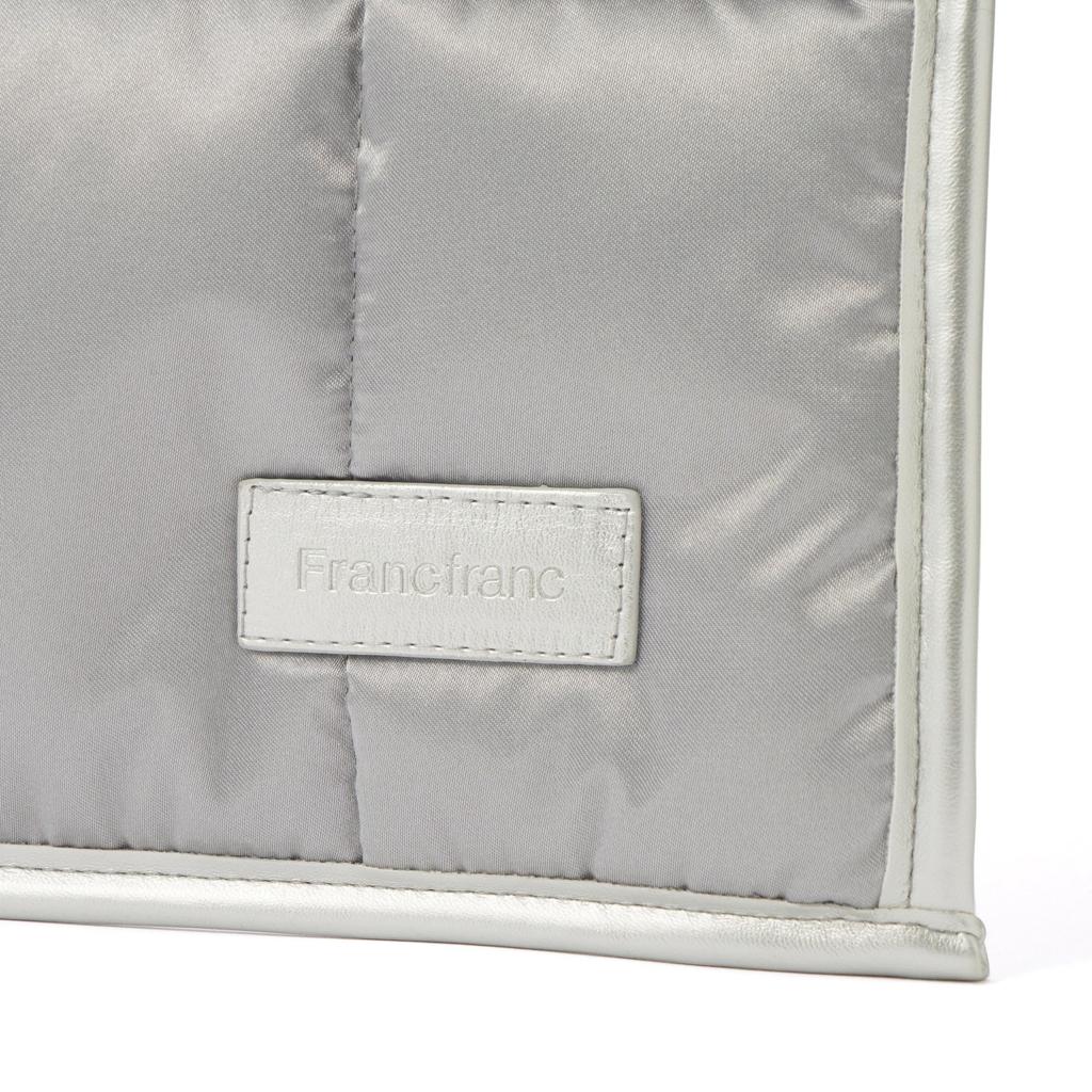 Francfranc Silver Quilted PC Tote Bag for 13-16 Inch Computers