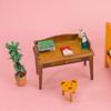 Tiny Study Desk 1/12 Miniature Model Realistic Dollhouses Accessory Creative Scene Building For Adults