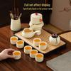 Chaxun Light Luxury Ru Kiln Automatic Tea Set