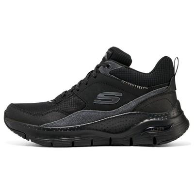 Arch Fit Tessuto Pelle Sintetica Morbido Comodo Sportive Basse Lifestyle Scarpe Sneakers Donna Nere 149775-BBK