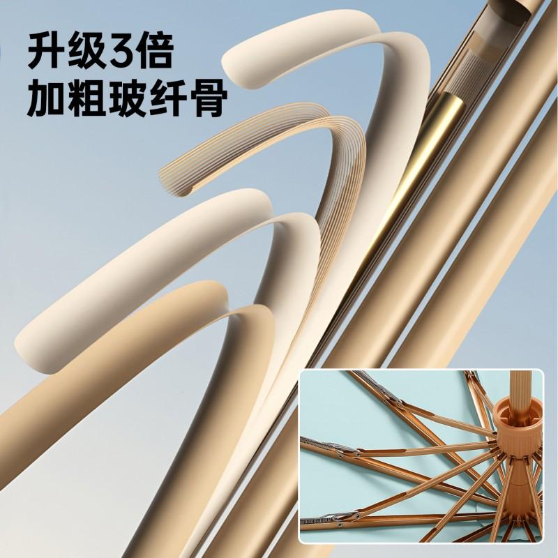 Automatic 3-Fold Business Umbrella With Colorful Coated Fabric UV Protection Adults Portable Gift