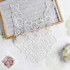 Weißes wasserlösliches Spitzen hohles Mesh-Strand Stickerei Patch Hochzeitskleid Ausschnitt Dekoration Vorderkragen Stoffaufkleber Zubehör