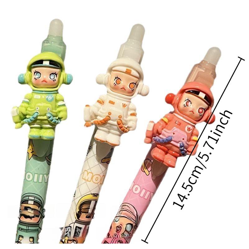 6-piece Set of Cute Retractable Pens, 0.5mm Student Writing Pens, High-Value Pendant Pens for Girls, Erasable Gel Pens, Suitable Office Stationery