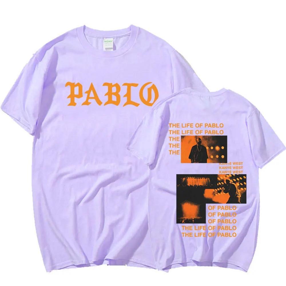 

2024 Kanye West Graphics Print T-Shirt THE LIFE OF PABLO T-Shirt Літня унісекс жіноча мода в стилі хіп-хоп, великі футболки з короткими рукавами унісекс S