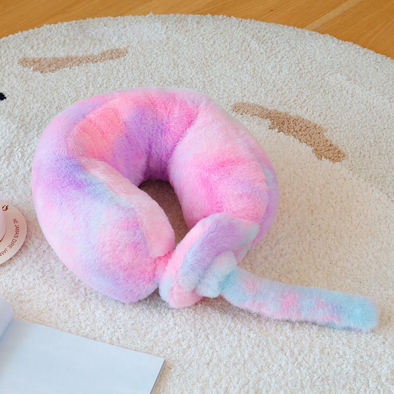 Cartoon Colorful U-Shaped Pillow Neck Pillow Home Pillow Cushion Girl Travel Rest Neck Pillow Girlfriend Birthday Gift