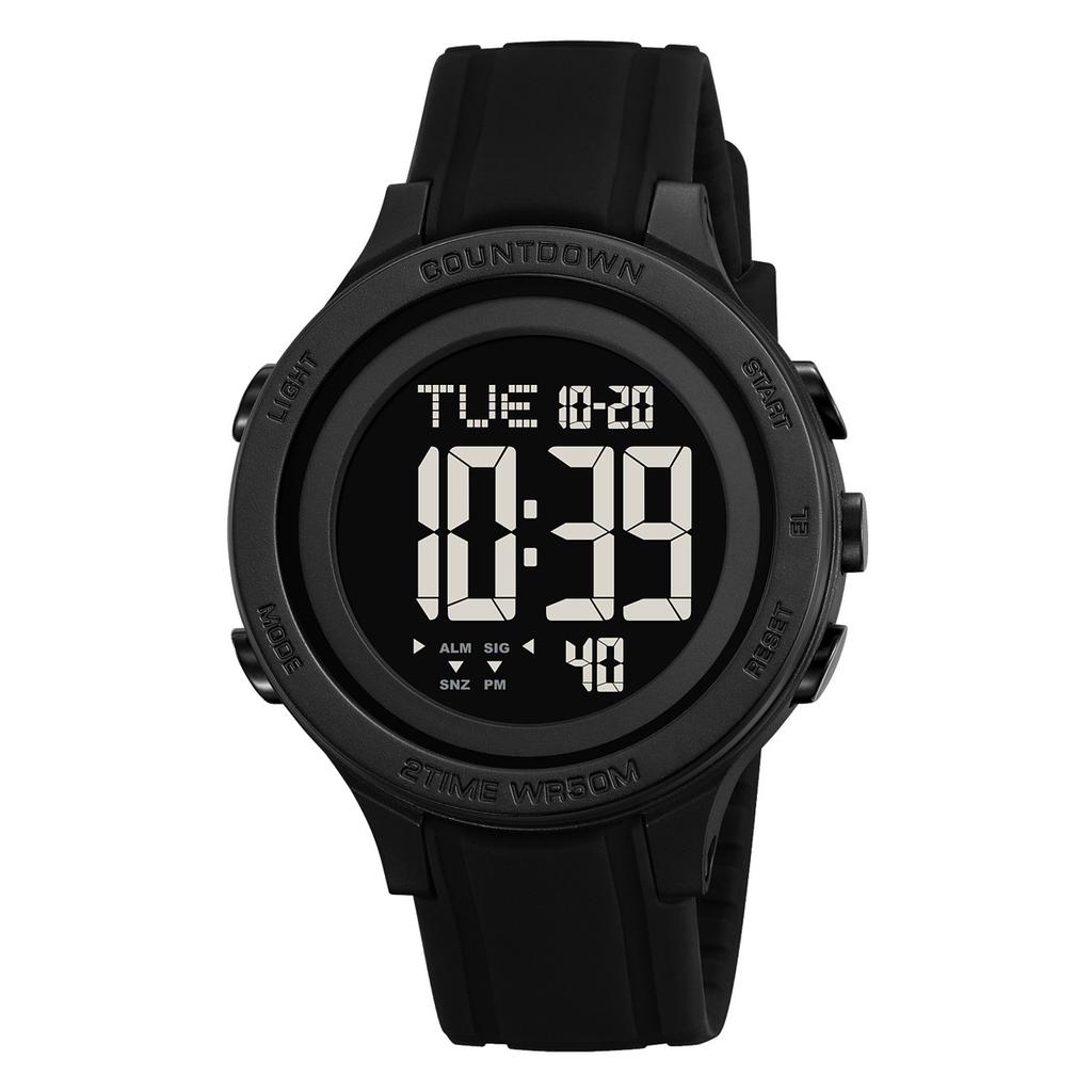 Men's Multifunctional Electronic Watch Black Outdoor Sports Fashion Watch Student Electronic Watch