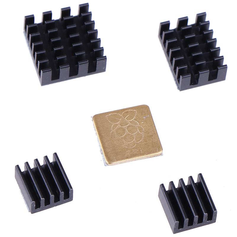 5Pcs For Raspberry Pi 2/3/4 3B+ 4B Aluminum Heatsink Radiator Cooler Kit