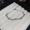 Pulsera coreana ajustable de flor de rombo de circón - Joyería elegante y versátil para mujer