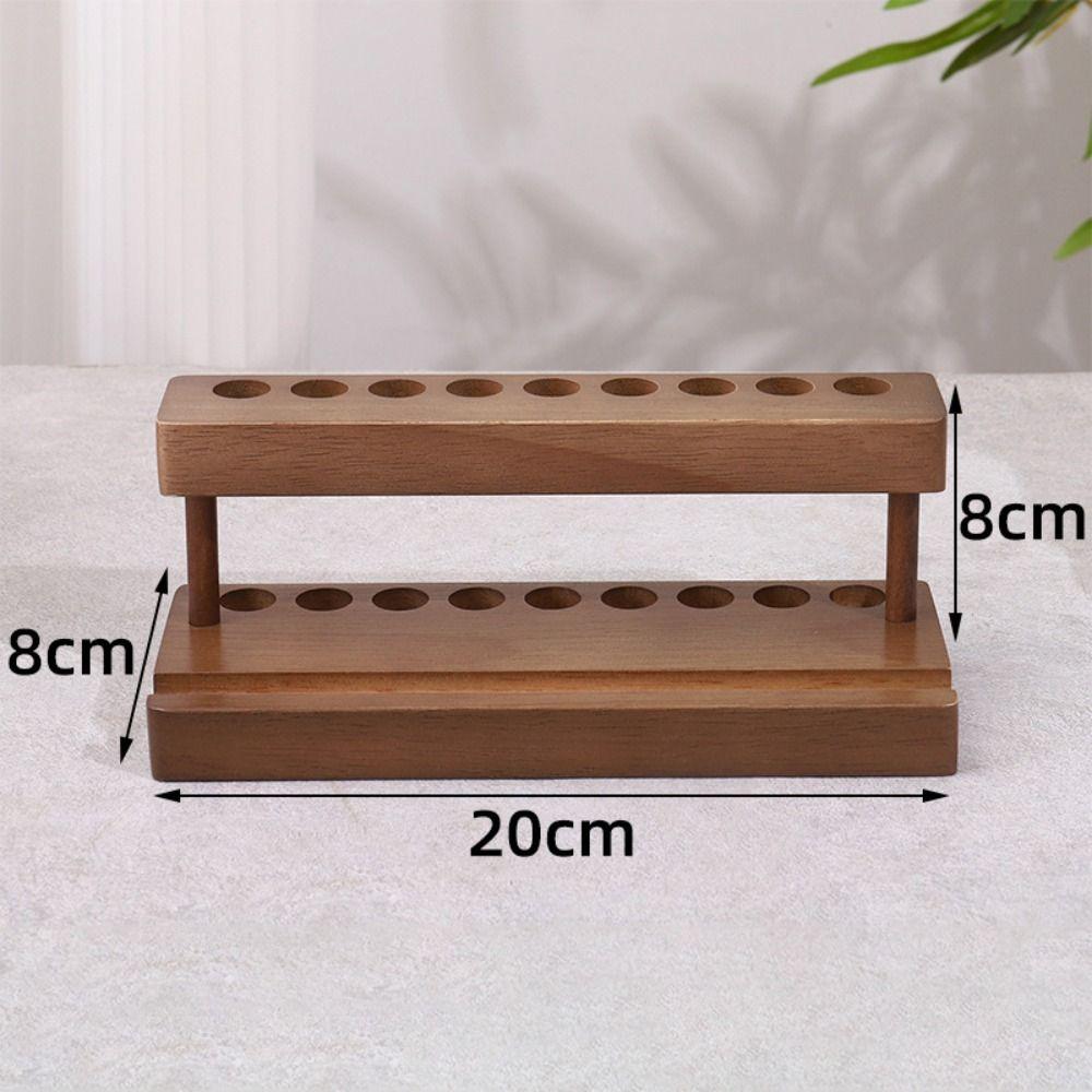 Multifunction Walnut Pens Holder 9/15 Slots Toothbrush Holder  Desktop Ornaments