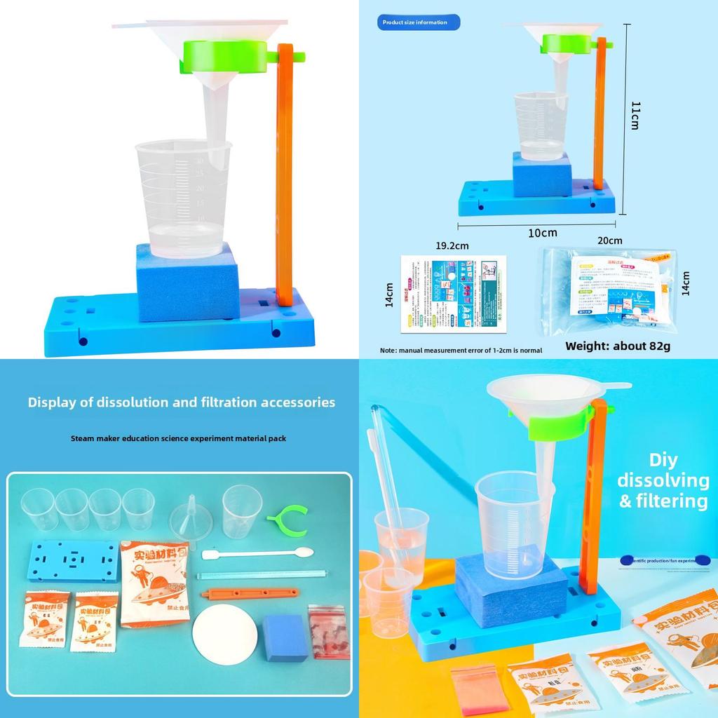 Dissolving Filtration Diy Science Kit For Educational Experiments And Creative Learning
