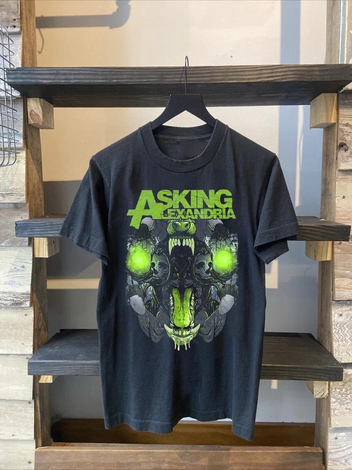 Hot Rare Asking Alexandria Moving On Black Cotton T Shirt Full Size S-5XL S