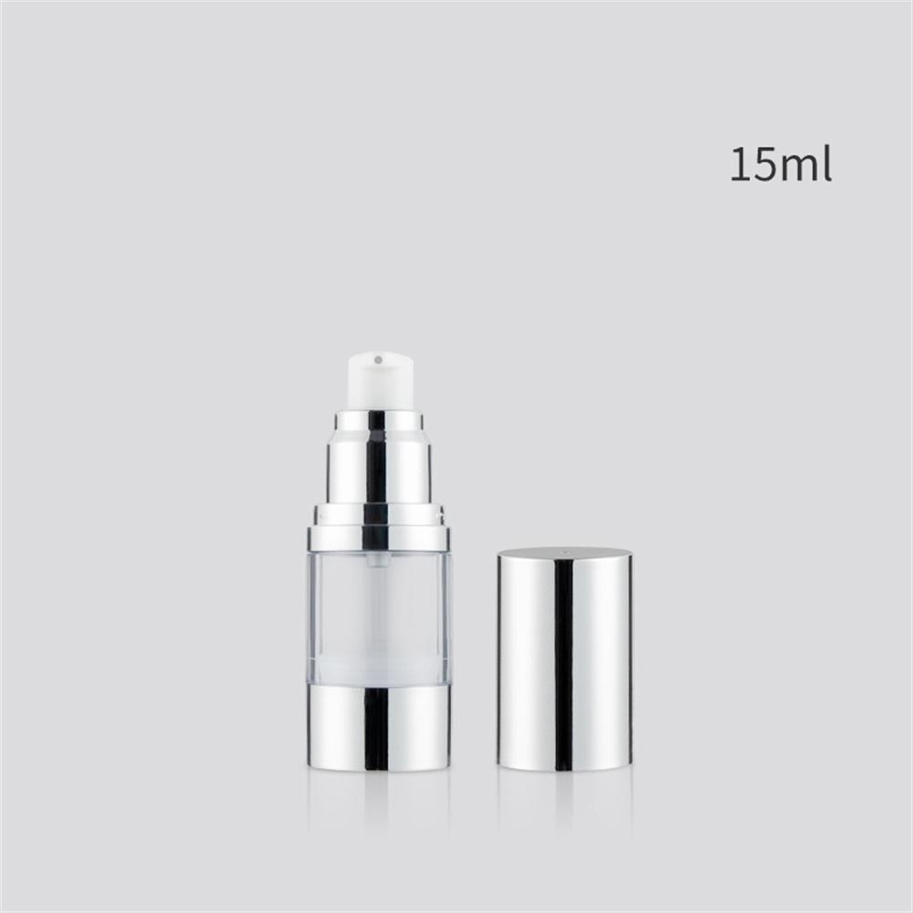 15ml/30ml/50ml UV Hot Silver Vacuum Spray Bottle Lotion Transparent Refillable Bottle Airless Pump Perfume Essence Sub-bottle