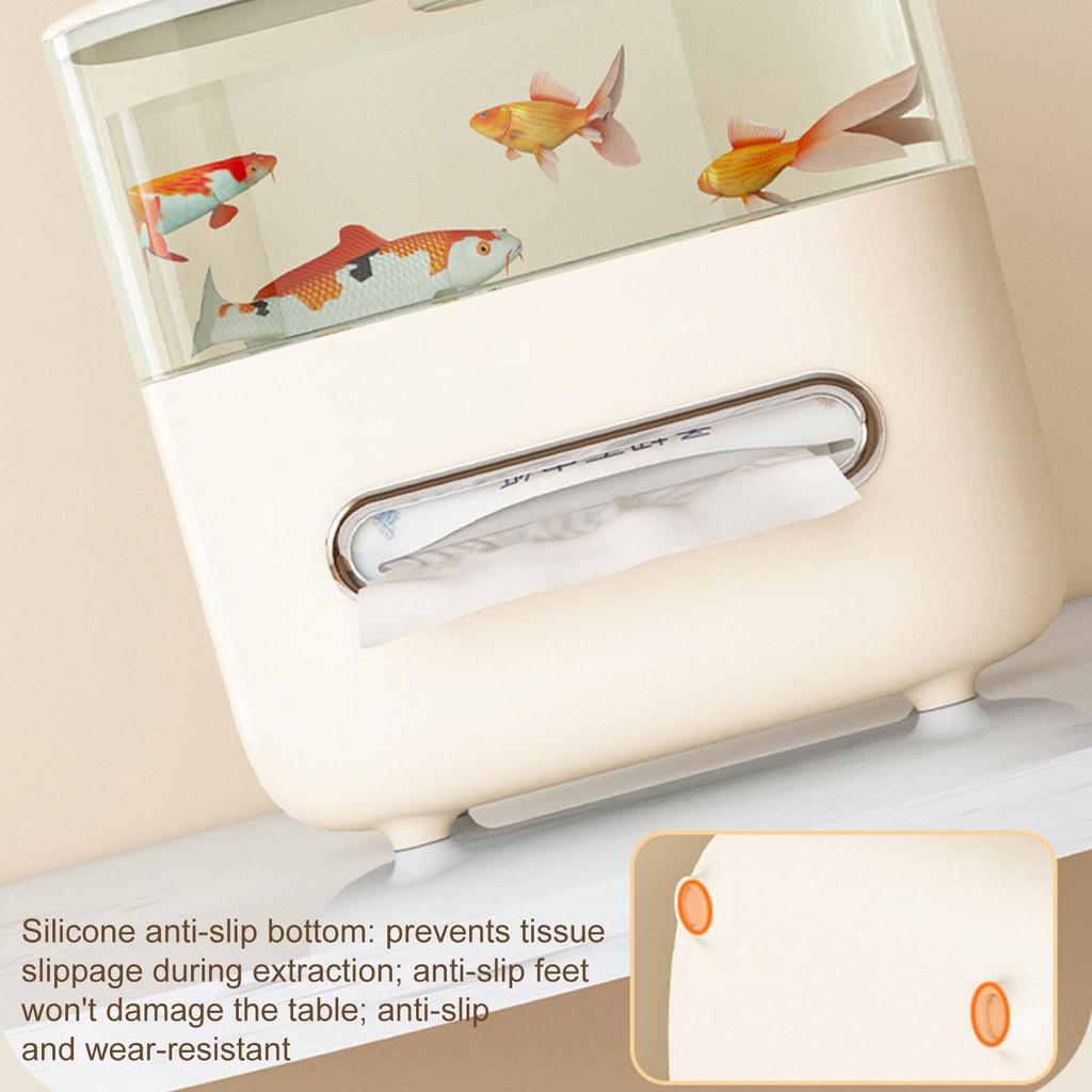 Tissue Cover 2 In 1 Napkin Dispenser Non Slip Tissue Cover Small Fish Tank For Living Room Bedroom Kitchen Office Apartment
