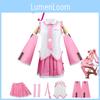 Costume Cosplay Uniforme da Cameriera Rosa di Hatsune Miku per Carnevale o Festa