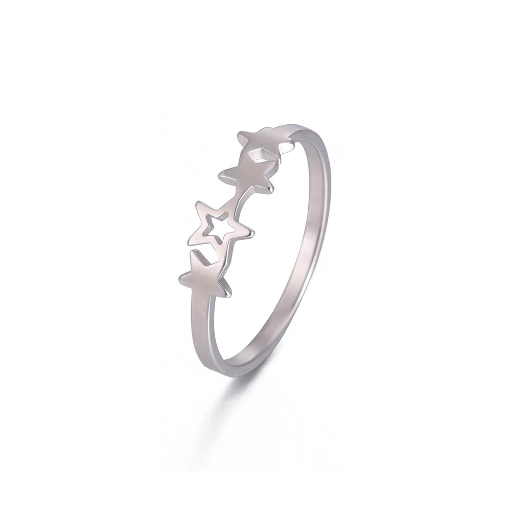 Stainless Steel Star Rings for Women Aesthetic Party Jewelry Gift for Friend
