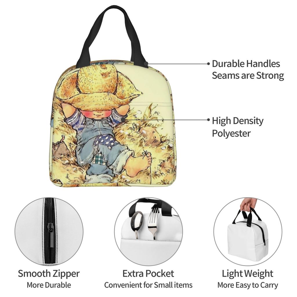 Cartoon S-Sarahs K-Kays Kawaii Girl  Insulated Lunch Bag for Women Portable  Thermal Cooler Lunch Box School