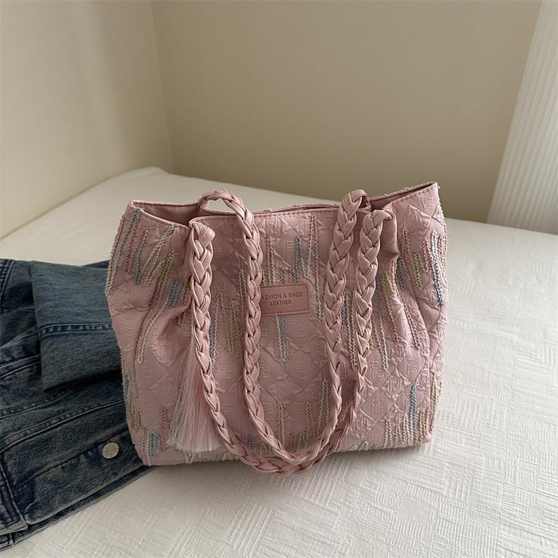 Trendy Canvas Tote Bag For Women 2024 Stylish Spacious Shoulder Bag For College Students And Daily Commute