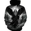 Unisex Halloween American Women's New Autumn Horror Skull Print micro Elastic Comfortable Hooded Sweatshirt Outdoor Street Style Top
