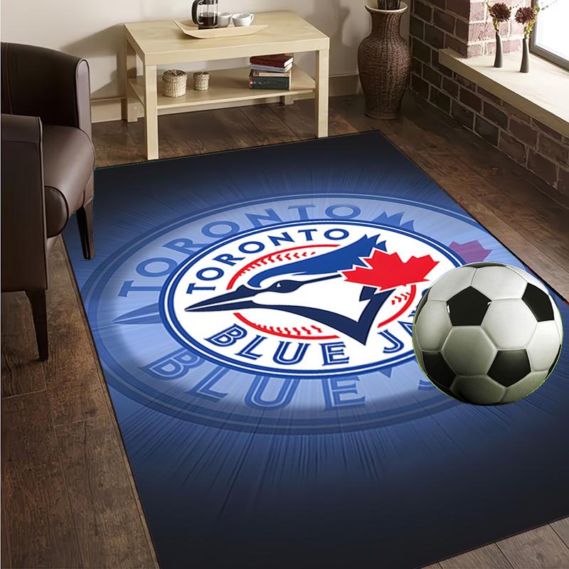 Blue Jays Logo Rug Office Carpet Non-Slip Mat, Chair Rug Floor Covering for Gaming, Bedroom, Living Room , Home Decor Christmas Gift
