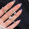 New Camellia Bracelet Niche Design High-End Zircon Personality Light Luxury Temperament Horseshoe Flower Jewelry