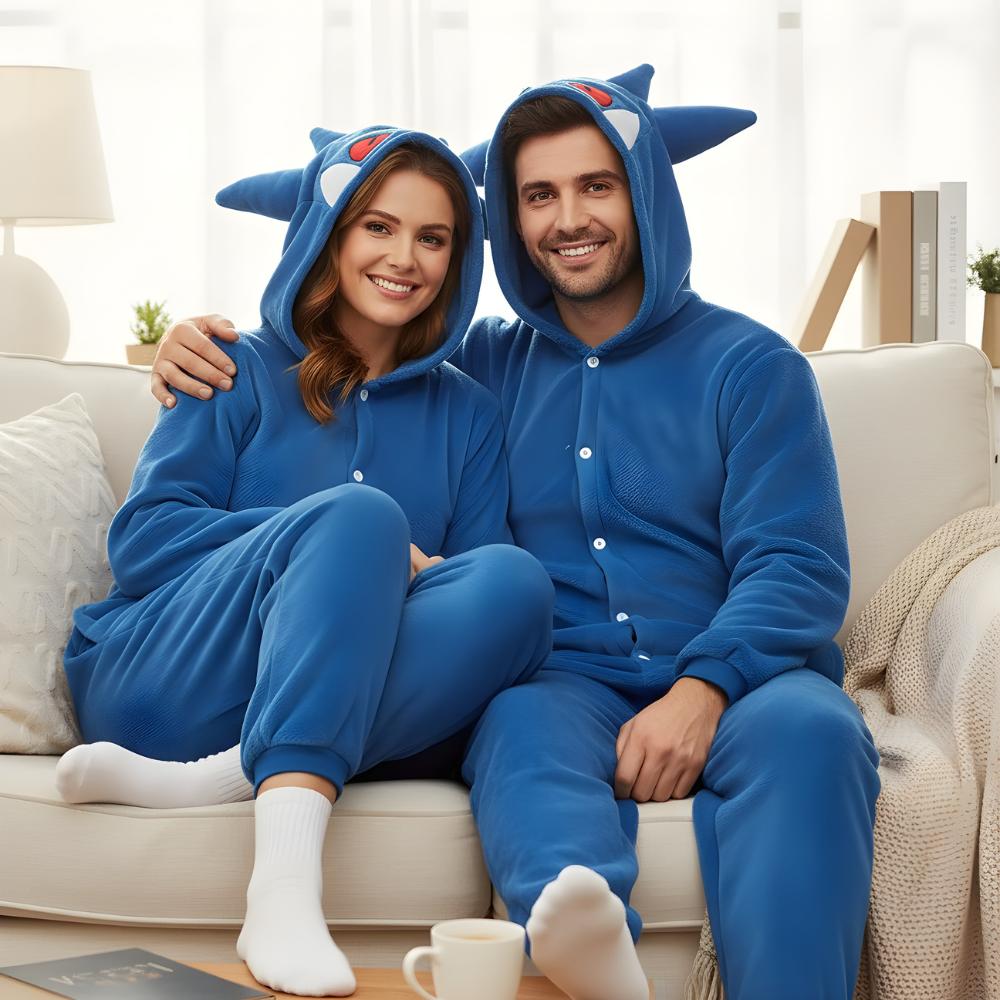 Piżama Onesie Kigurumi Kostium Pokemon Niebieski Gengar Xl: 175 - 185Cm