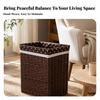 Handwoven Open-Top Wicker Laundry Basket | Decorative, Clothes Hamper, for