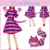 Charming Alice In Wonderland Cheshire Cat Adult Costume With Cozy Hooded Design