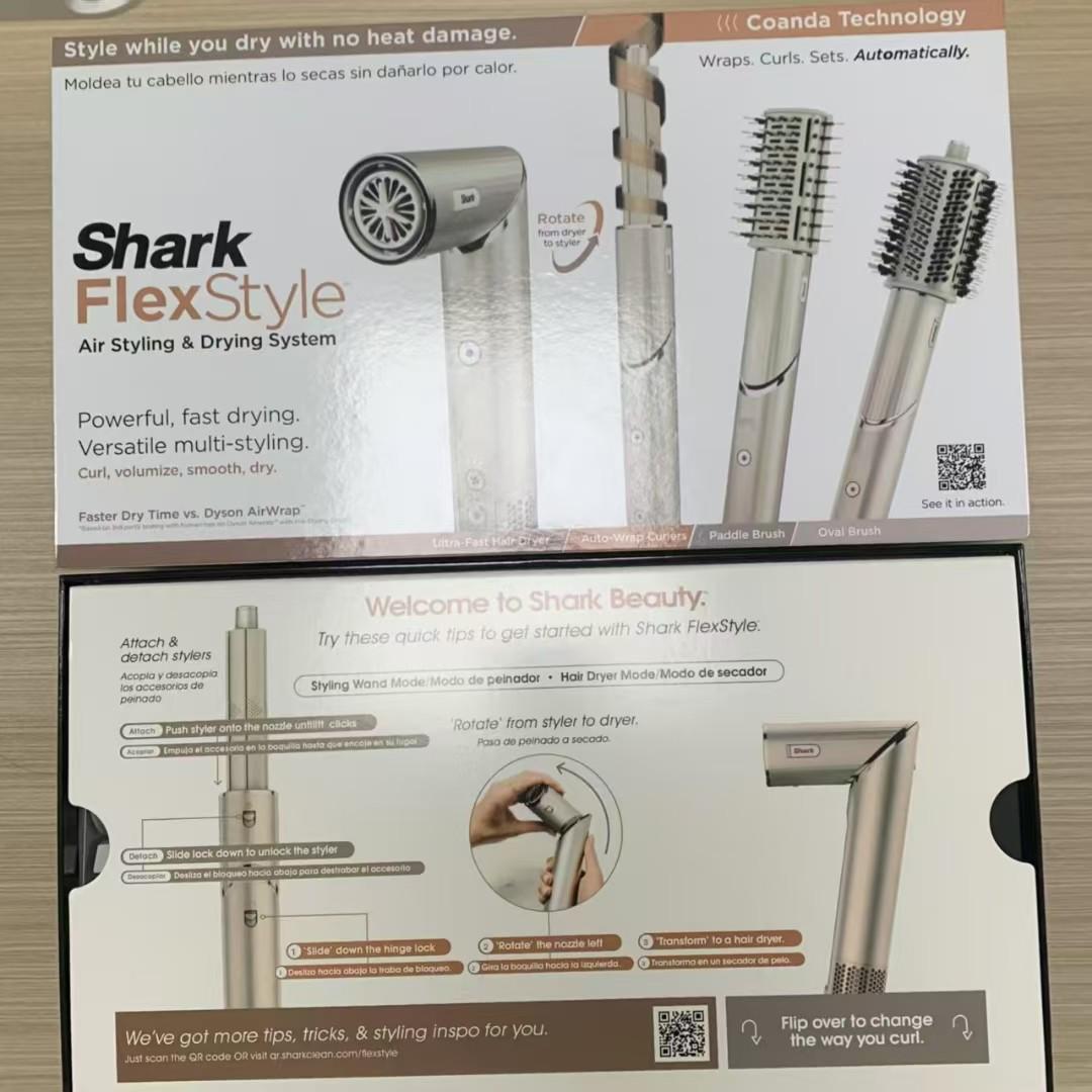 Многофункциональный стайлер Shark HD430 Flexstyle: плойка и фен UK Plug серебряный