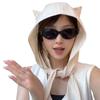 Little Devil Lace-up Sun Protection Sun Hat Fashion Japanese Style Women's Summer Sun Cap For Outdoor Summer Beach